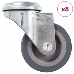 vidaXL Bolt Hole Swivel Casters Moving Wheel Trolley Caster Furniture Caster - 8 pcs