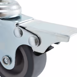 vidaXL Bolt Hole Swivel Casters with Double Brakes Trolley Wheel Caster TPR - 8 pcs