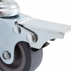 vidaXL Bolt Hole Swivel Casters with Double Brakes Trolley Wheel Caster TPR - 12 pcs