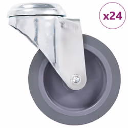 vidaXL Bolt Hole Swivel Casters Moving Wheel Trolley Caster Furniture Caster - 24 pcs