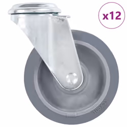vidaXL Bolt Hole Swivel Casters Moving Wheel Trolley Caster Furniture Caster - 12 pcs