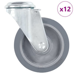 vidaXL Bolt Hole Swivel Casters Moving Wheel Trolley Caster Furniture Caster - 12 pcs
