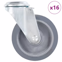 vidaXL Bolt Hole Swivel Casters Moving Wheel Trolley Caster Furniture Caster - 16 pcs