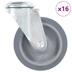 vidaXL Bolt Hole Swivel Casters Moving Wheel Trolley Caster Furniture Caster - 16 pcs