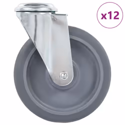 vidaXL Bolt Hole Swivel Casters Moving Wheel Trolley Caster Furniture Caster - 18 pcs