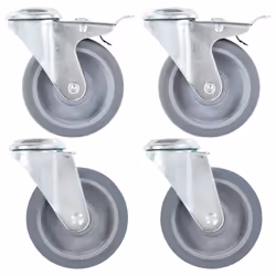 vidaXL Bolt Hole Swivel Casters Moving Wheel Trolley Caster Furniture Caster - 24 pcs