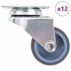 vidaXL Twin-wheel Swivel Casters Furniture Caster Trolley Wheel Caster 100kg - 12 pcs