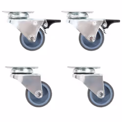 vidaXL Twin-wheel Swivel Casters Furniture Caster Trolley Wheel Caster 100kg - 8 pcs