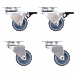 vidaXL Twin-wheel Swivel Casters Furniture Caster Trolley Wheel Caster 100kg - 24 pcs