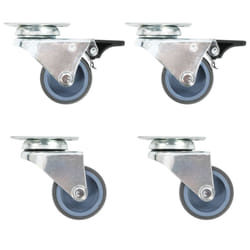 vidaXL Twin-wheel Swivel Casters Furniture Caster Trolley Wheel Caster 100kg - 24 pcs