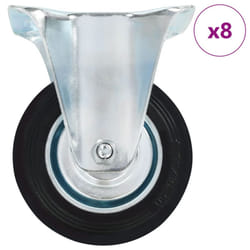 vidaXL Fixed Casters Trolley Moving Wheels Furniture Caster Trolley Caster - 8 pcs