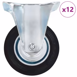 vidaXL Fixed Casters Trolley Moving Wheels Furniture Caster Trolley Caster - 12 pcs