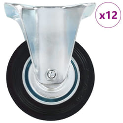 vidaXL Fixed Casters Trolley Moving Wheels Furniture Caster Trolley Caster - 12 pcs