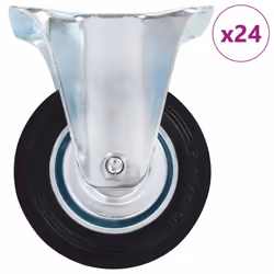 vidaXL Fixed Casters Trolley Moving Wheels Furniture Caster Trolley Caster - 24 pcs