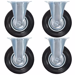 vidaXL Fixed Casters Trolley Moving Wheels Furniture Caster Trolley Caster - 8 pcs