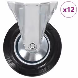 vidaXL Fixed Casters Trolley Moving Wheels Furniture Caster Trolley Caster - 12 pcs