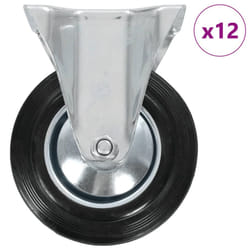 vidaXL Fixed Casters Trolley Moving Wheels Furniture Caster Trolley Caster - 12 pcs