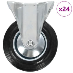 vidaXL Fixed Casters Trolley Moving Wheels Furniture Caster Trolley Caster - 24 pcs