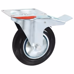 vidaXL Swivel Casters with Double Brakes Furniture Casters Trolley Caster - 12 pcs