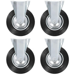 vidaXL 24x Fixed Casters 4 200mm Trolley Furniture Moving Bed Drawer Box Wheel