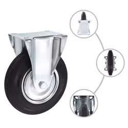 vidaXL 24x Fixed Casters 4 200mm Trolley Furniture Moving Bed Drawer Box Wheel