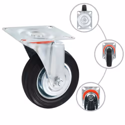 vidaXL Swivel Casters Trolley Moving Wheels Furniture Caster Trolley Caster - 12 pcs