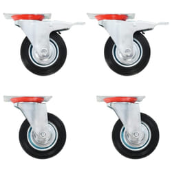 vidaXL Swivel Casters Trolley Moving Wheels Furniture Caster Trolley Caster - 16 pcs