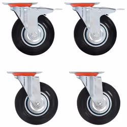 vidaXL Swivel Casters Trolley Moving Wheels Furniture Caster Trolley Caster - 8 pcs