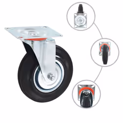 vidaXL Swivel Casters Trolley Moving Wheels Furniture Caster Trolley Caster - 8 pcs