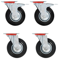 vidaXL Swivel Casters Trolley Moving Wheels Furniture Caster Trolley Caster - 16 pcs