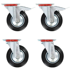 vidaXL Swivel Casters Trolley Moving Wheels Furniture Caster Trolley Caster - 8 pcs