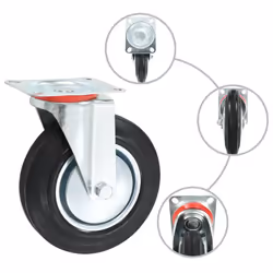 vidaXL Swivel Casters Trolley Moving Wheels Furniture Caster Trolley Caster - 8 pcs