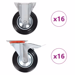 vidaXL Casters Moving Wheels Trolley Accessory Furniture Caster Trolley Caster - 32 pcs
