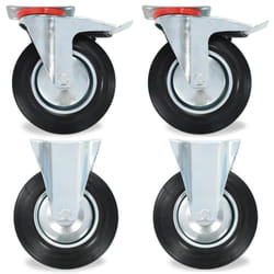 vidaXL Casters Moving Wheels Trolley Accessory Furniture Caster Trolley Caster - 24 pcs