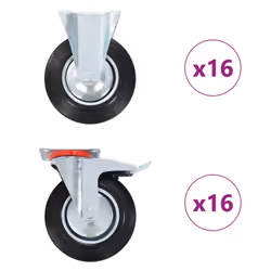 vidaXL 32x Casters 200mm Trolley Furniture Moving Table Bed Drawer Box Wheels
