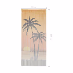 vidaXL Insect Door Curtain Bamboo 90x200cm Elegant Quiet Mosquitoes Fly Screen - Additional view 4