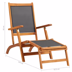 VidaXL 45958 outdoor chair Terrace Padded seat Acacia wood, Textile - Additional view 8