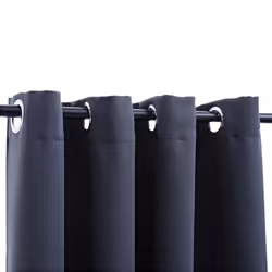 vidaXL Blackout Curtain with Metal Rings Anthracite Blind Drapery Curtain - Additional view 3