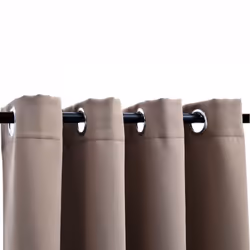 vidaXL 2x Blackout Curtains with Metal Rings Taupe 140x175cm Blind Drapery