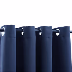 vidaXL Blackout Curtain with Metal Rings Blue Blind Drapery Window Curtain
