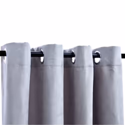 vidaXL 2x Blackout Curtains with Metal Rings Grey 140x175cm Blind Drapery
