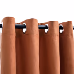 vidaXL 2x Blackout Curtains with Metal Rings Rust 140x245cm Blind Drapery