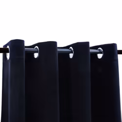 vidaXL 2x Blackout Curtains with Metal Rings Velvet Black 140x175cm Blind