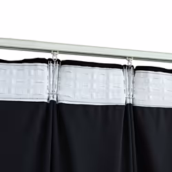 vidaXL 2x Blackout Curtains with Hooks Velvet Black 140x225cm Drapery Blinds