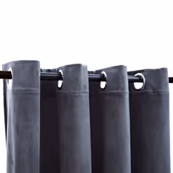 vidaXL 2x Blackout Curtains with Metal Rings Velvet Anthracite 140x175cm Blind