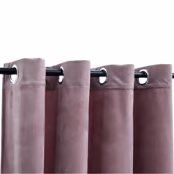 vidaXL 2x Blackout Curtains with Rings Velvet Anthracite Pink 140x225cm Blind