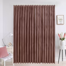 vidaXL Blackout Curtain with Hooks Velvet Antique Pink Blind Drapery Window