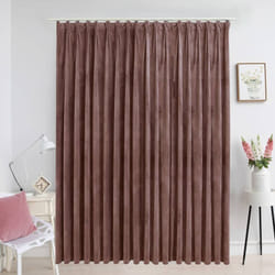vidaXL Blackout Curtain with Hooks Velvet Antique Pink Blind Drapery Window