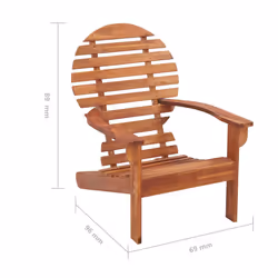 VidaXL 46321 outdoor chair Terrace Padded seat Acacia wood - Additional view 6
