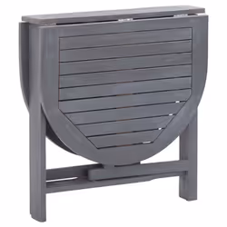 vidaXL Solid Acacia Wood Garden Table Grey 120cm Dining Kitchen Butterfly Desk - Additional view 5